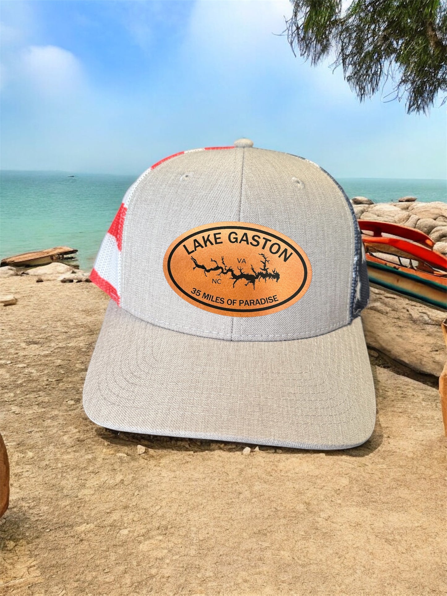 Lake Gaston Oval Design Hat