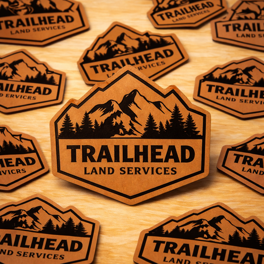 Custom Laser Engraved Leatherette Patches