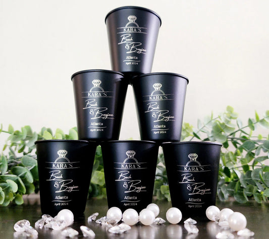 Custom Engraved Black Shot Glasses
